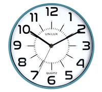 Unilux Horloge murale Pop – Quartz silencieuse – Ø 30,5 cm – Bleu