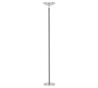 Unilux Lampadaire Dely - Led intégrée - 23W - Tête orientable - Variateur d'intensité - Gris chromé