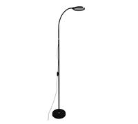 Unilux Lampadaire liseuse Lexy - Led intégrée - Bras flexible - Variateur d'intensité - Noir
