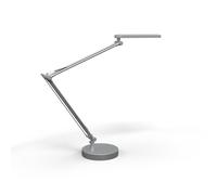 Unilux Lampe de bureau Mambo - Led intégrée - 5,6W - Double bras et tête articulés - Gris Métal