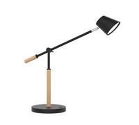 Lampe de bureau Led Vicky noir/bois