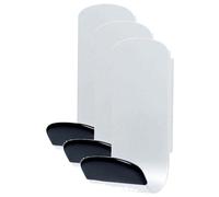 UNILUX Lot de 3 Patères magnétique STEELY Capacité 12 Kg Blanc