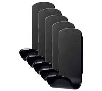 UNILUX Lot de 5 Patères magnétique STEELY Capacité 12 Kg Noir