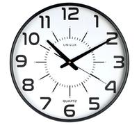 Unilux Horloge murale Maxi Pop – Quartz silencieuse 37,5 cm Noir, pile incluse, enfants