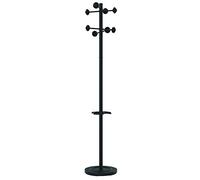 Unilux Portemanteau Accueil 35006M – 8 patères pivotables – 175 x 34 x 34 cm – Noir