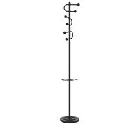 Unilux Portemanteau Arya 6 patères et un support parapluie - Noir