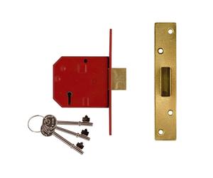 UNION 2134E 5 Levier BS Mortaise Interblocage Satin Laiton Finir 79.5mm 3in Visi