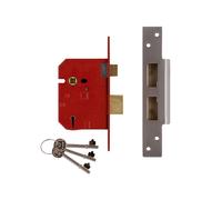UNION 2234E 5 Levier BS Mortaise Sashlock Plaqué Finition Laiton 67mm 2.5in Box
