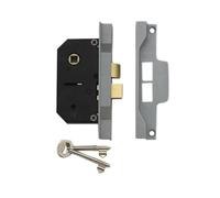 Union 2242 2 Verrou Mortaise Rebattu Sashlock Émail Argent 78,5 Mm 3 Po