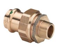 Union 3 pièces bronze femelle cuivre Ø 15 fileté mâle Ø 15/21 VIEGA