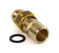 Viega Raccord à vis Sanpress 119133 22 mm x R 3/4, bronze à canon ou bronze au silicium, joint plat, SC-Contur