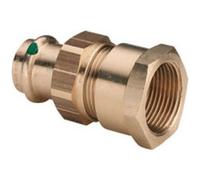 Union 3 pièces bronze femelle cuivre Ø 54 taraudé femelle Ø 50/60 VIEGA