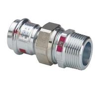 Union 3 pièces électrozingué femelle Ø 22 à sertir fileté mâle 20/27 VIEGA