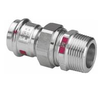 Union 3 pièces électrozingué femelle Ø 42 à sertir fileté mâle 40/49 VIEGA