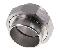 Union Connecteur droit 76.1mm Extrémité à souder Acier inoxydable Joint plat PTFE 16bar (224.8psi)