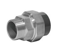 Union PVC pression fer-pvc droit M/visser F/coller 50x60 63 fonte galvavec pvc