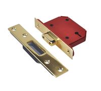 UNION - Serrure à mortaise StrongBOLT 2103S 3 leviers en laiton poli