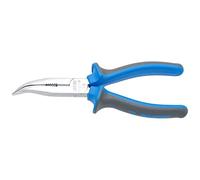 UNIOR 607967 - Alicate con puntas semirredondas boca curva con corte y grip 200 mm serie 512/1BI
