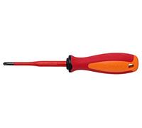 Unior 611 VDETBI Tournevis d'électricien slim avec vis de 3 pour plat manche bi-matière kreutz, slph2 x 100