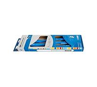 UNIOR 617033 - Juego de 5 destornilladores planos NI en caja de cartón de 2 a 6,5 mm serie 606B5NI