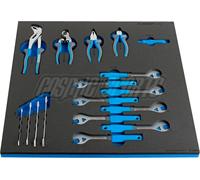 Unior SET2-2600B-US Jeu d'outils, 17 pièces, module SOS large, 562x570mm, red