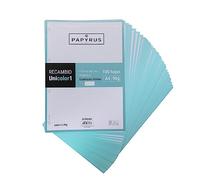 Unipapel 53392226. Recharges 100 feuilles A4, quadrillées 5 x 5, bande de couleur vert Mint, PaperClas90g, Papyrus - Unicolor 1