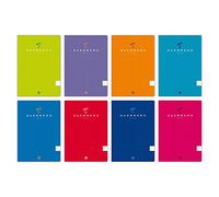 Unipapel 98421199 Lot de 10 Cahiers Couverture Souple Warrior A4 Feuilles Unies 90g Coloris Aléatoire