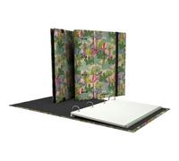 Unipapel - Classeur 4 anneaux écologique A4, avec planificateur et recharge 100 feuilles recy s 90 g, quadrillées 5 x 5, bandes de couleur, Uninature Design Amazonas, FSC Recycled 100%, Carpebook