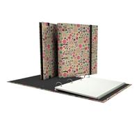 Unipapel - Classeur 4 anneaux écologique A4, avec planificateur et recharge 100 feuilles recy s 90 g, quadrillées 5 x 5, bandes de couleur, Uninature Design Hawaï, FSC Recycled 100%, Carpebook