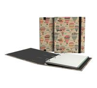 Unipapel - Classeur écologique A5 avec recharge 90 feuilles recy s 90 g, quadrillage 5 x 5, bandes de couleur, Uninature Design Cappadoce, FSC Recycled 100%, Carpebook