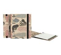 Unipapel - Classeur écologique A5 avec recharge 90 feuilles recy s 90 g, quadrillage 5 x 5, bandes de couleur, Uninature Design baleines | FSC Recycled 100%, Carpebook