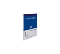 Unipapel Lot de 10 blocs de petites notes format A6 quadrillés 4 m 80 feuilles Papier 60 g micro-perforé 14,8 x 10,5 cm Couverture résistante Memoblock Uni