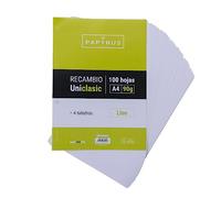 Unipapel Lot de 100 feuilles de papier A4 à 4 trous Multicolore 90 g