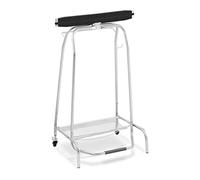 Uniprodo Chariot Porte-Poubelle Support Sac Poubelle Support pour Sac Poubelle (Assemblage Facile, 2 roulettes pivotantes avec Freins, Grande poignée pour Piloter Le Chariot)