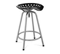 Uniprodo Tabouret Tracteur De Bar Extérieur Industriel Vintage Atelier À Vis Rustique Américain Esschert UNI_SC_01 (Acier, Hauteur 71,4-78,8 cm, Siège De Tracteur, Capacité 150 kg, Repose-Pieds)