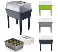 Uniqoos® : Élévateur de jardin surélevé avec couvercle – 83 litres, en polypropylène résistant aux intempéries, système d'assemblage facile, ventilation contrôlée, bac de plantation ergonomique pour l