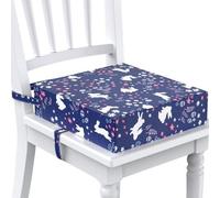 Uniqoos® Siège élévateur portable pour enfants, dimensions 36 x 30 cm – Toile et mousse 45D, 2 sangles de sécurité, silicone antidérapant, housse amovible et lavable