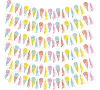 Unique 16750 Guirlande en Papier avec Pompons - 1,82 m - Pastel - Crème glacée d'été - 1 pièce - Multicolore