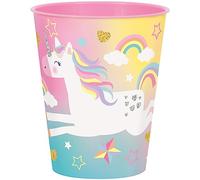 Unique 75817 Lot de 4 gobelets réutilisables en plastique Multicolore 295 ml