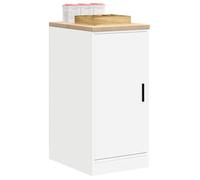 UNIQUE Armoire haute industrielle LMT - Armoire de rangement de garage blanc 40x51x85 cm bois de pin cozy158827