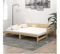 UNIQUE* BEST HOME - Canapé lit de repos 2 personnes - Lit coulissant Bois de pin massif 2x(90x200) cm(6178)