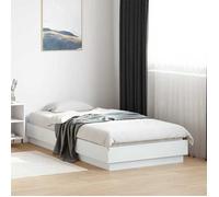 UNIQUE Lit Simple de chambre LMT - Cadre de lit - sans matelas - blanc 90x190 cm bois d'ingénierie cozy591884