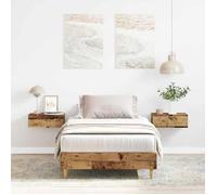 UNIQUE Lit Simple de chambre LMT - Cadre de lit - sans matelas - vieux bois 90x190 cm bois ingénierie cozy763687