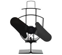 UNIQUE*NEW Ventilateur Silencieux-Ventilateur de poêle alimenté par chaleur 2 pales Noir - 49523