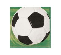 Unique Party - 27302 - Paquet de 16 Serviettes en Papier Football, taille unique, Vert