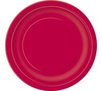 Unique Party - 31454 - Paquet de 20 Assiettes en Carton - 18 cm - Rouge