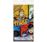 Unique Party 49963 - Nappe en Plastique - 2,13 x 1,37 m - Fête à thème Justice League