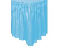 Unique Party - 50403 - Jupe de Table en Plastique - 4,2 m - Bleu Pastel