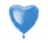 Unique Party - 52954 - Ballon à l'Hélium - Forme de Cœur - 45 cm - Bleu Roi