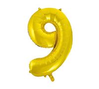 Unique Party - 55769 - Ballon Géant - Numéro 9 - 86 cm - Or